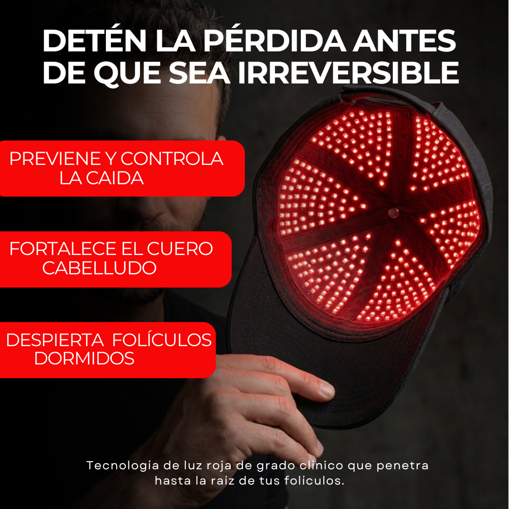 AuraHair | Gorro de Luz Roja para Recuperar tu Cabello