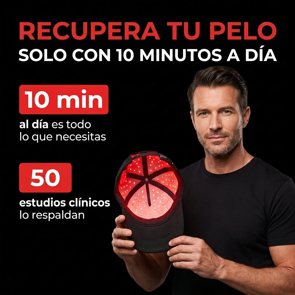 AuraHair | Gorro de Luz Roja para Recuperar tu Cabello